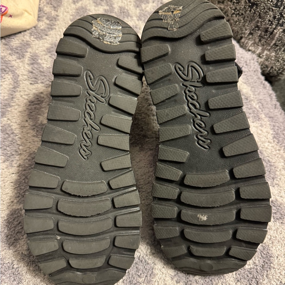 Skechers Arch Fit Blue Iridescent Sandals - Picture 3 of 4